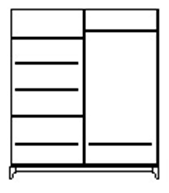 Шкаф для одежды Сабрина ММ-302-01/04 (с зеркалом) фото Шкаф для одежды Сабрина ММ-302-01/04 (с зеркалом). Фото №3