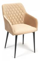 Кресло BREMO (mod. 708) ткань/металл, 58х55х83 см, высота до сиденья 48 см, бежевый barkhat 5/черный (поставляется по 4 шт). Фото №1