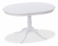 Стол раскладной Siena ( SA-T4EX) дерево гевея/мдф, 90+30х90х75см, pure white (белый 2-1)