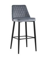 Стул барный Диего велюр серый. Фото №1