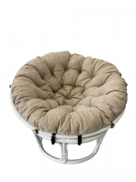 Кресло Папасан 23/01, цвет: белый