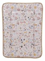 Матрас пеленальный Polini kids Единорог Hello baby, бежевый. Фото №1