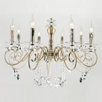 Подвесная люстра Eurosvet Ravenna 10104/8 античная бронза/прозрачный хрусталь Strotskis. Фото №1