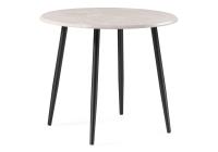 Стол деревянный Абилин 90 мрамор светло-серый / черный матовый фото Стол деревянный Абилин 90 мрамор светло-серый / черный матовый. Фото №1