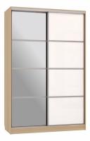 Гранд 2-600 с зеркалом (полки справа) дуб сонома/белый фото Гранд 2-600 с зеркалом (полки справа) дуб сонома/белый