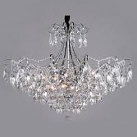 Подвесная люстра Eurosvet Crystal 10080/12 хром/прозрачный хрусталь Strotskis. Фото №1