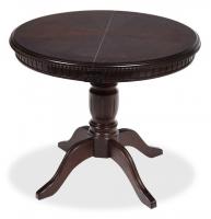 Стол STEFANO круглый бук, мдф, D90+30x77см, Tobacco