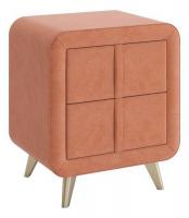 Тумба прикроватная Софи 2, (480х370х580) персик (велюр)