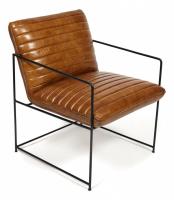 Кресло Secret De Maison GETSBY ( mod. 2670-1) металл/кожа буйвола, 36X36X76, Античный светлый. Фото №1