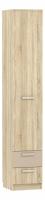 Акварель НМ 013.01-02 М1 Шкаф для белья с ящиками Капучино/Дуб сонома, Дуб Сонома