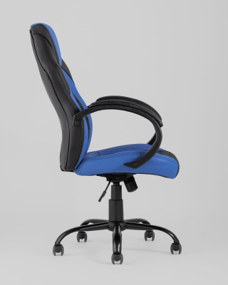 Кресло игровое TopChairs Racer Midi черно-синее фото Кресло игровое TopChairs Racer Midi черно-синее. Фото №4