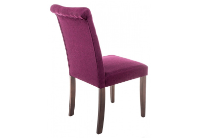 Стул деревянный Amelia dark walnut / fabric purple. Фото