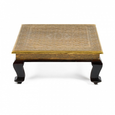 Столик Secret De Maison GOLDEN HAVELY ( mod. BJ-002) дерево манго, 46х46x18, этническая чеканка (поставляется по 2 шт) фото Столик Secret De Maison GOLDEN HAVELY ( mod. BJ-002) дерево манго, 46х46x18, этническая чеканка (поставляется по 2 шт). Фото №2