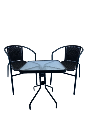 Комплект садовый "Бистро" BISTRO с коричневыми подушками фото Комплект садовый "Бистро" BISTRO с коричневыми подушками. Фото №5