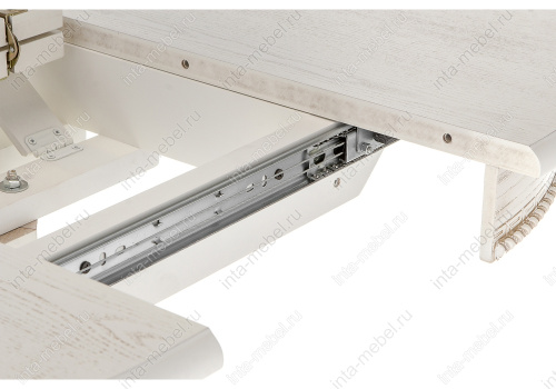 Стол деревянный Павия молочный с золотой патиной. Фото №9