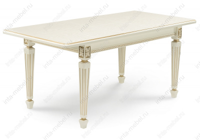 Стол деревянный Шанталь слоновая кость / золото. Фото