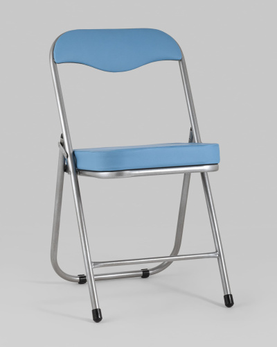 Стул складной ДЖОН металлик, голубой. Фото №3
