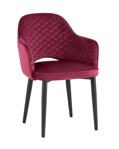 Стул Венера диамант велюр бордовый. Фото №1