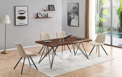 Стол T-1078 орех/матовый черный фото Стол T-1078 орех/матовый черный. Фото