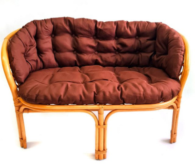 Подушка на диван "Багама" коричневая полная твил. Фото