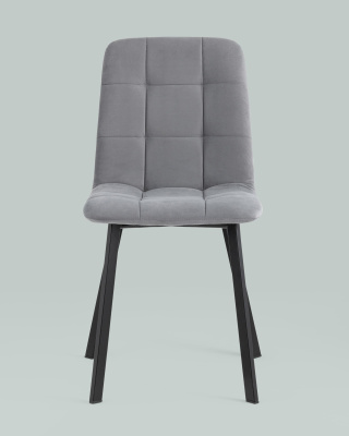 Стул Oliver Square велюр серый. Фото