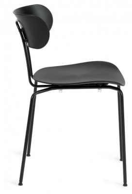 Стул VAN HALLEN (mod. 1534-45) пластик/металл, 45х52х77 см, высота до сиденья 46,5 см, черный/черный (поставляется по 4 шт). Фото