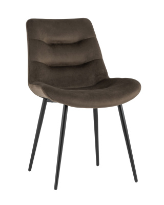 Стул Остин велюр тёмно-коричневый. Фото
