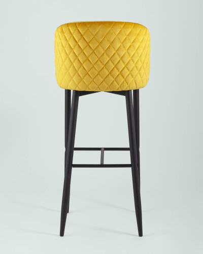 Стул барный Оскар велюр оранжевый. Фото №6