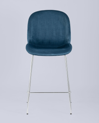 Стул полубарный Beetle со спинкой маренго хромированные ножки фото Стул полубарный Beetle со спинкой маренго хромированные ножки. Фото