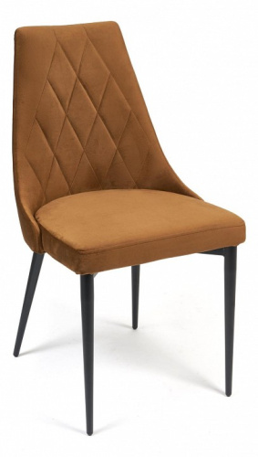 Стул LAVANDA (mod.712) ткань/металл, 55х55х92 см, высота до сиденья 50 см, коричневый barkhat 11/черный (поставляется по 4 шт). Фото №1