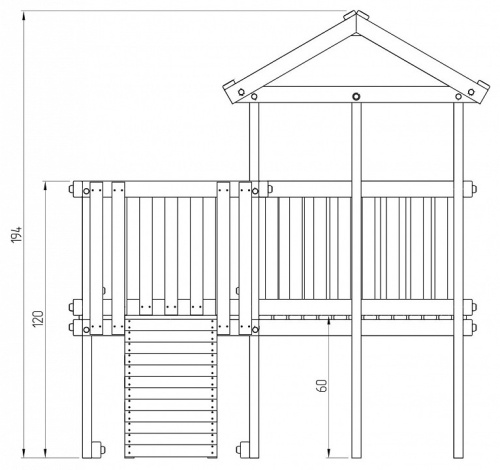 Комплекс игровой ДК8Б, бирюзовый, серый. Фото №10