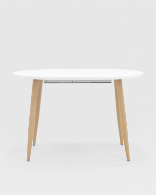 Стол обеденный Берген раскладной 120-180*80 белый фото Стол обеденный Берген раскладной 120-180*80 белый. Фото №4