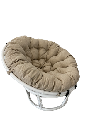 Кресло Папасан 23/01, цвет: белый. Фото