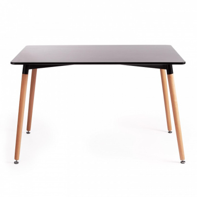 Стол JOHN (mod. T1001) МДФ/дерево, 80 х 120 х 75 см , Black (черный)/ Natural (натуральный). Фото №2