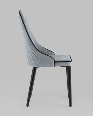 Стул Луис с кантом велюр серый. Фото