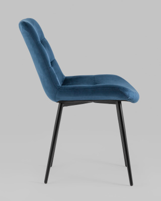 Стул Остин велюр пыльно-синий. Фото