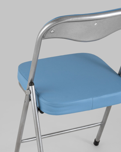 Стул складной ДЖОН металлик, голубой. Фото №7