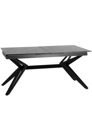 Стол обеденный Олимпия раскладной 160-210*90 керамика темная. Фото