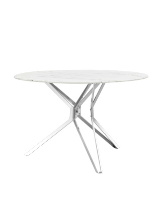 Стол обеденный Балтимор D120 белый стеклянный фото Стол обеденный Балтимор D120 белый стеклянный. Фото №2