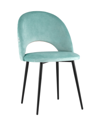 Стул Меган велюр с ромбами пыльно-голубой. Фото №2