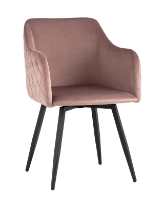 Стул Ника вращающийся велюр пыльно-розовый фото Стул Ника вращающийся велюр пыльно-розовый. Фото №2