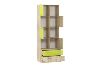 Акварель НМ 013.10 М Шкаф комбинированный Лайм/Дуб сонома, Дуб Сонома. Фото