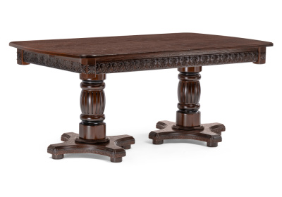 Стол деревянный Морнит 180(240)х100 орех темный / орех. Фото №2