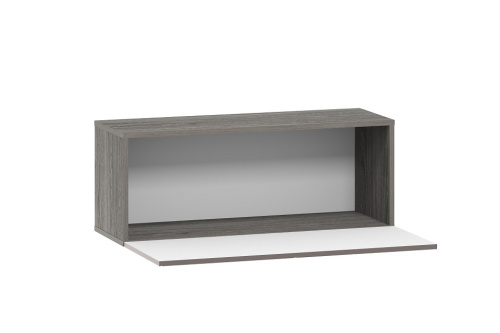 Шкаф навесной Summit НМ 014.21-01 (открывание вниз) , Софт Графит, Ясень Анкор темный. Фото №2