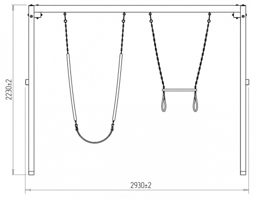 Качели детские Р911-25, коричневый. Фото №9