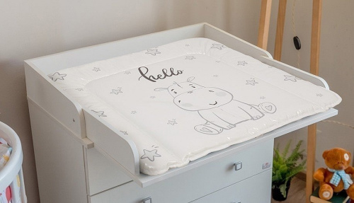 Матрас пеленальный Polini kids Бегемотик, серый фото Матрас пеленальный Polini kids Бегемотик, серый. Фото №9