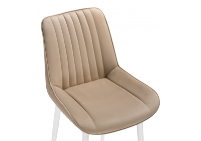 Стул Седа велюр бежевый / белый. Фото №4