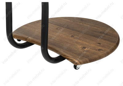 Журнальный стол Андромеда черный матовый / старое дерево. Фото