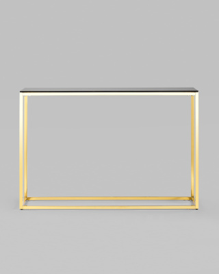 Консоль ТАУН 115*30 золото стекло smoke. Фото