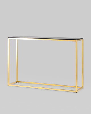Консоль ТАУН 115*30 золото стекло smoke. Фото